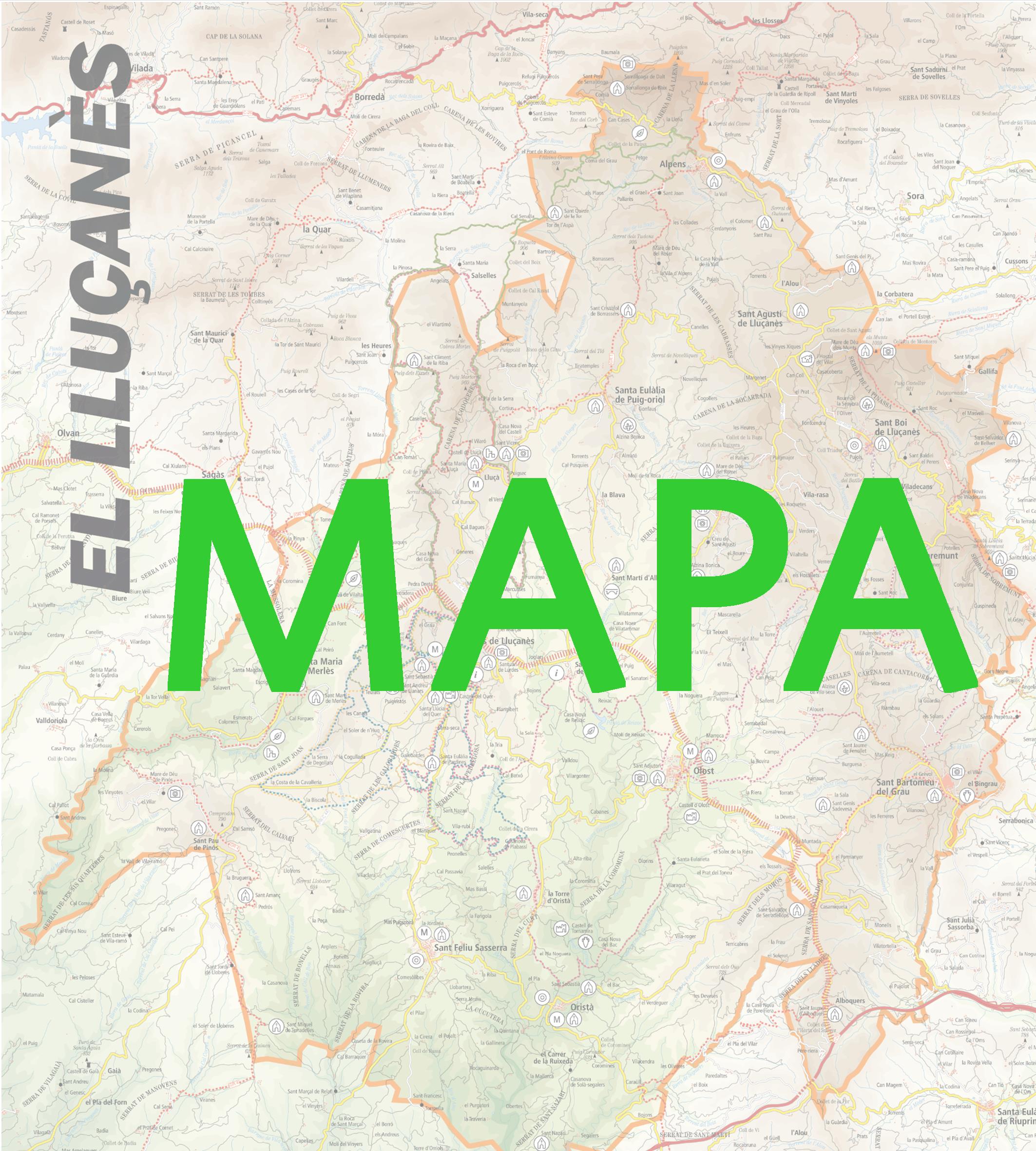 Mapa representatiu del Lluçanès